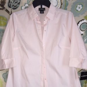 Liz Claiborne Short-Sleeved, Button Down Blouse